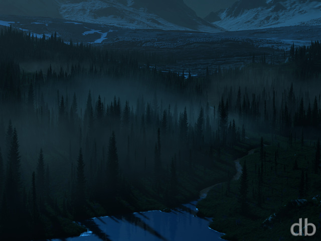 Glacier Valley (Moonlight)