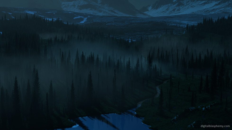 Glacier Valley (Moonlight)