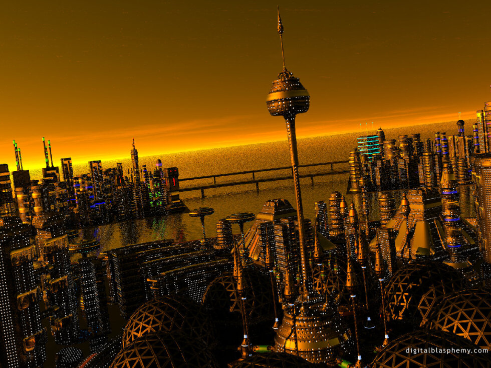 Spire City by Night: spirecity2