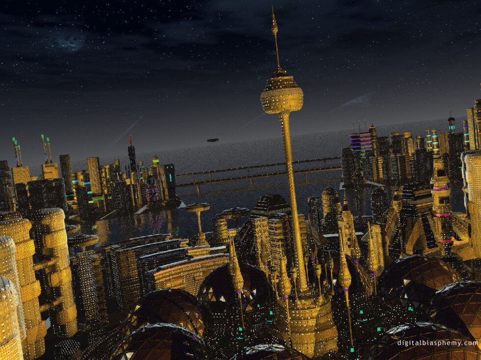 Spire City by Night: spirecitynight